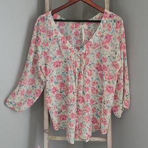 Lauren Conrad floral blouse